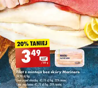 Biedronka Filet z mintaja bez skóry Marinero 100 g oferta