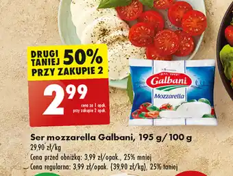 Biedronka Ser mozzarella Galbani, 195 g/100 g oferta