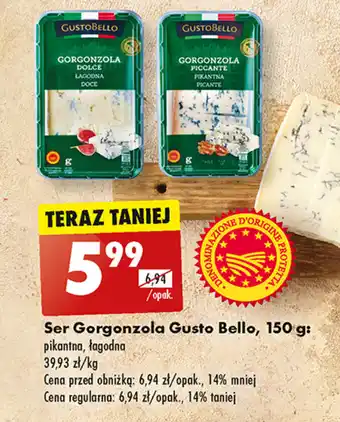 Biedronka Ser Gorgonzola Gusto Bello, 150 g oferta