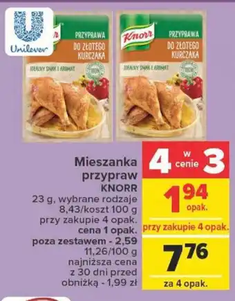 Carrefour Mieszanka przypraw KNORR 23g oferta