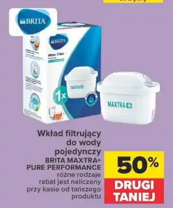 Carrefour Wkład filtrujący do wody pojedynczy BRITA MAXTRA+ PURE PERFORMANCE oferta