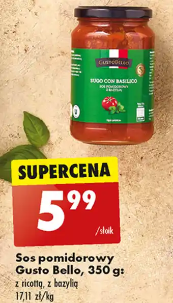 Biedronka Sos pomidorowy Gusto Bello, 350 g oferta