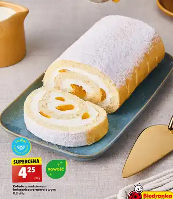 Biedronka Rolada z nadzieniem śmietankowo-morelowym 100 g oferta