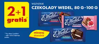 Biedronka WSZYSTKIE CZEKOLADY WEDEL, 80 G-100 G oferta