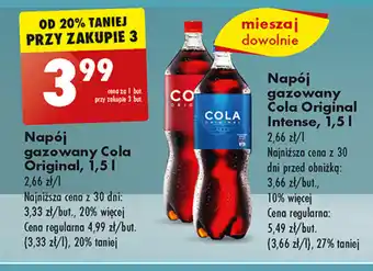 Biedronka Napój gazowany Cola Original, 1,5 I oferta
