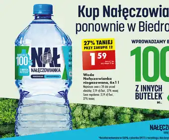 Biedronka Woda Nałęczowianka niegazowana, 6x1 l oferta