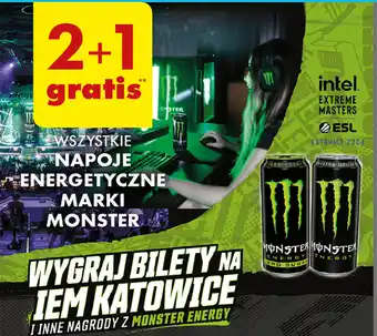 Biedronka WSZYSTKIE NAPOJE ENERGETYCZNE MARKI MONSTER oferta