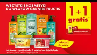 Biedronka WSZYSTKIE KOSMETYKI DO WŁOSÓW GARNIER FRUCTIS oferta