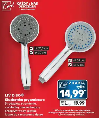 Kaufland Słuchawka prysznicowa Liv & BO oferta