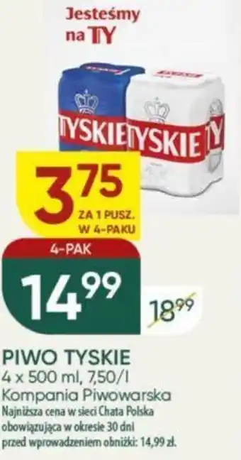 Chata Polska Kompania Piwowarska PIWO TYSKIE 4 x 500 ml oferta