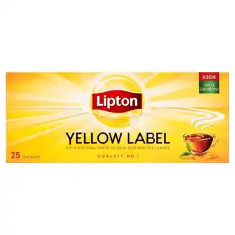 Groszek Lipton Yellow Label Herbata czarna 50 g (25 torebek) oferta