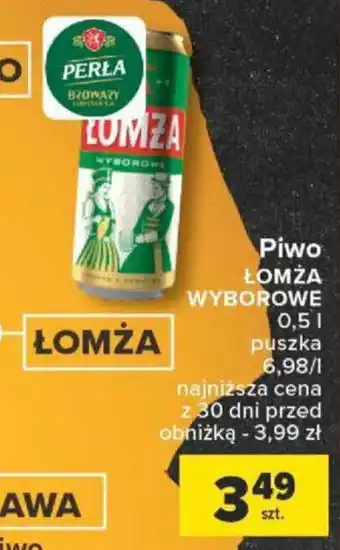 Carrefour Piwo ŁOMŻA WYBOROWE 0,5l oferta