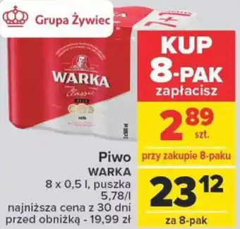 Carrefour Grupa Żywiec Piwo WARKA 8x0,5l oferta