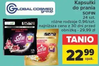 Carrefour GLOBAL COSMED Kapsułki do prania SOFIN 24szt. oferta