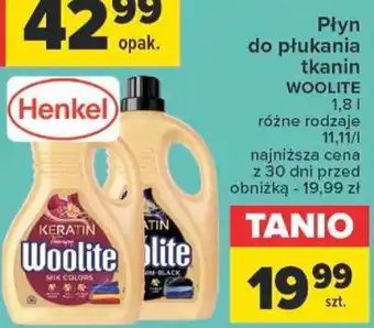 Carrefour Henkel Płyn do prania tkanin WOOLITE 1,8l oferta