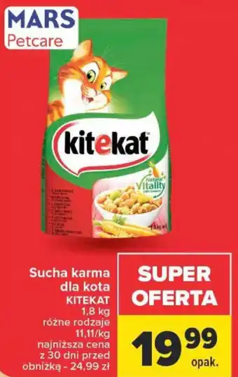 Carrefour Sucha karma dla kota KITEKAT 1,8 kg oferta