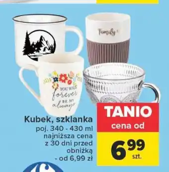 Carrefour Kubek, szklanka 340-430 ml oferta
