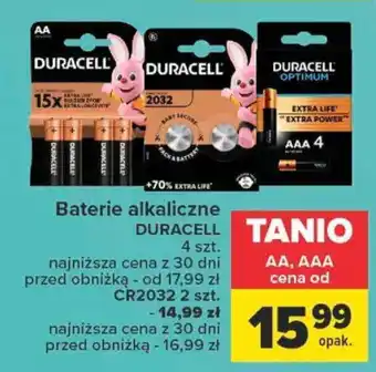 Carrefour Baterie alkaliczne DURACELL 4 szt. oferta