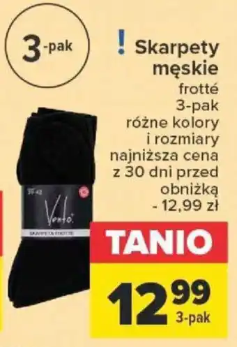 Carrefour Skarpety męskie 3-pak oferta
