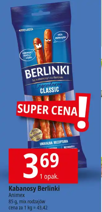 E.Leclerc Kabanosy Berlinki 85 g oferta