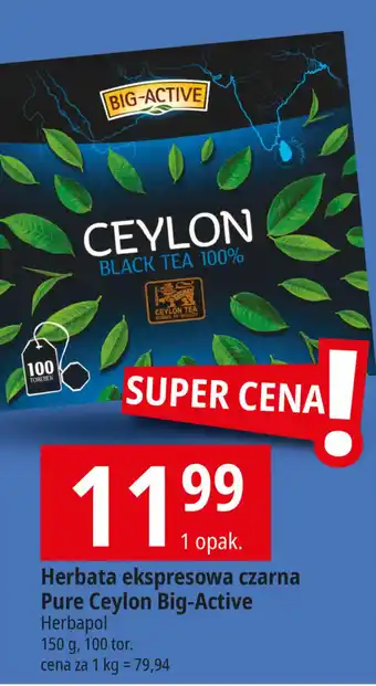E.Leclerc Herbata ekspresowa czarna Pure Ceylon Big-Active 150 g oferta