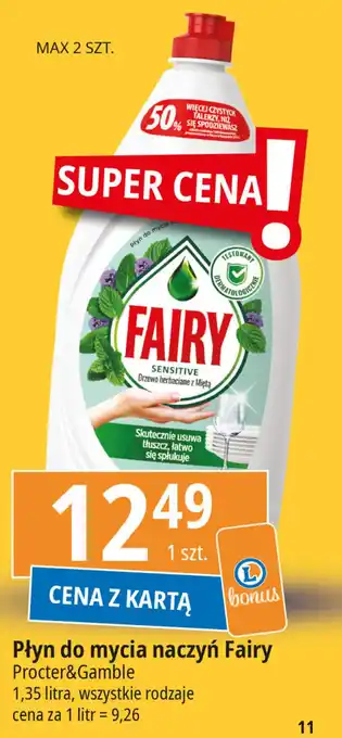 E.Leclerc Płyn do mycia naczyń Fairy 1,35 l oferta