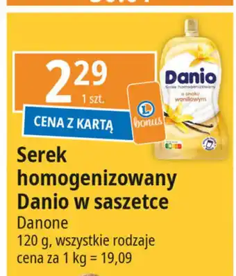 E.Leclerc Serek homogenizowany Danio w saszetce 120 g oferta