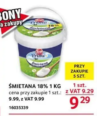 Selgros ŚMIETANA 18% 1 KG oferta