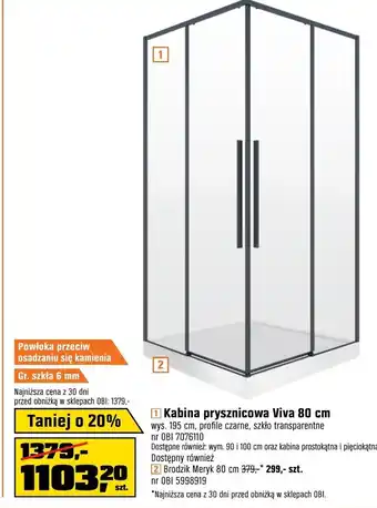 OBI Kabina prysznicowa oferta