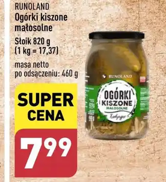 ALDI Ogórki kiszone Runoland oferta