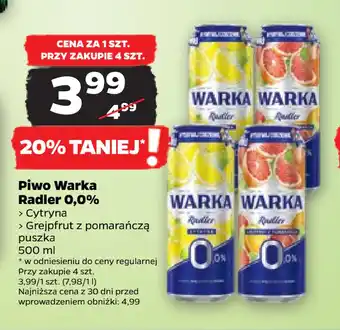 Netto Piwo Warka Radler 0,0% oferta