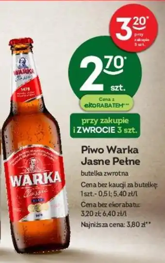 Żabka Piwo Warka Jasne Pełne 500 ml oferta