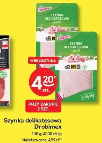 Żabka Szynka delikatesowa Drobimex 100 g oferta