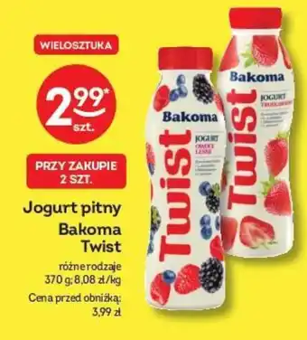 Żabka Jogurt pitny Bakoma Twist 370 g oferta