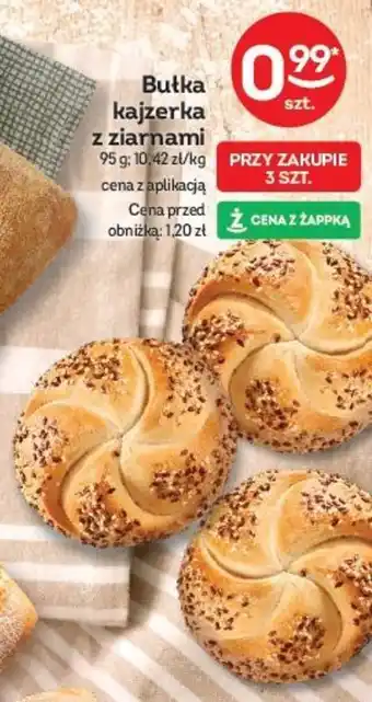 Żabka Bułka kajzerka z ziarnami 95 g oferta