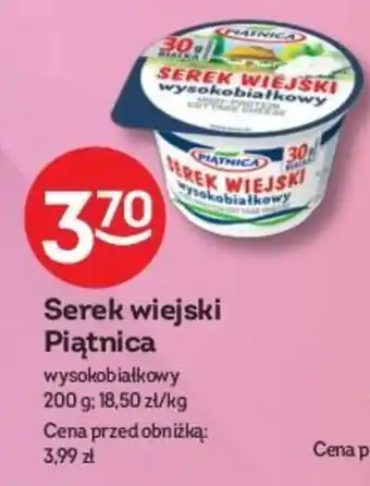 Żabka Serek wiejski Piątnica 200 g oferta