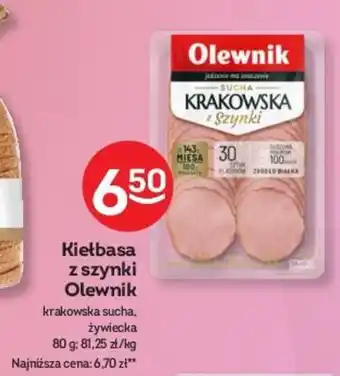 Żabka Kiełbasa z szynki Olewnik 80 g oferta
