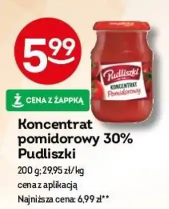 Żabka Koncentrat pomidorowy 30% Pudliszki 200 g oferta