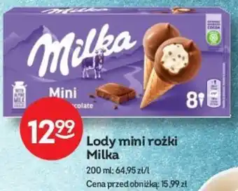 Żabka Lody mini rożki Milka 200 ml oferta