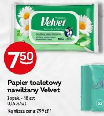 Żabka Papier toaletowy nawilżany Velvet oferta