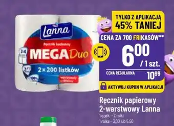 Polomarket Ręcznik papierowy 2-warstwowy Lanna 2 rolki oferta