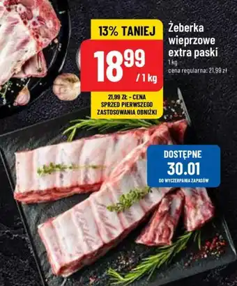 Polomarket Żeberka wieprzowe extra paski 1 kg oferta