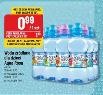 Polomarket Woda źródlana dla dzieci Aqua Rosa 330 ml oferta