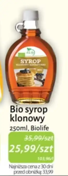 Syrop klonowy Biolife