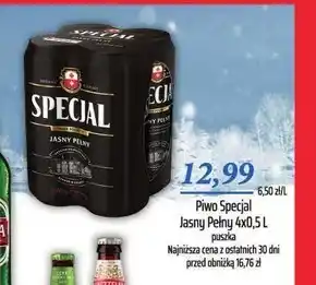 Społem Specjal Jasny Pełny Piwo 4 x 500 ml oferta