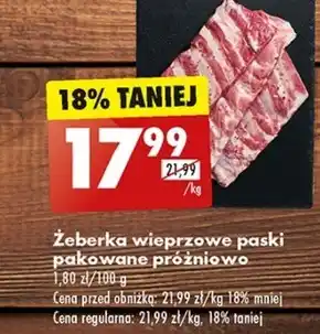 Biedronka Żeberka wieprzowe oferta