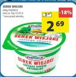 Arhelan Piątnica Serek wiejski naturalny 200 g oferta