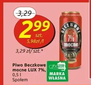 Beczkowe Piwo jasne mocne 7% 500 ml
