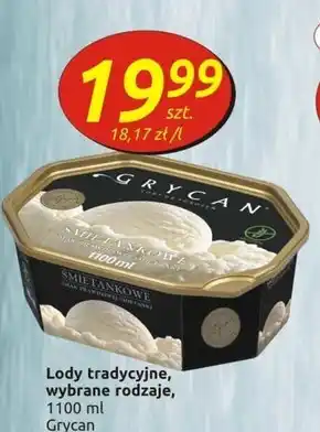 Społem Grycan Lody śmietankowe 1100 ml oferta