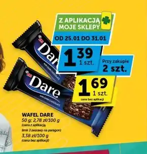 ABC Eti Dare Wafel w czekoladzie deserowej z kremem czekoladowym 50 g oferta